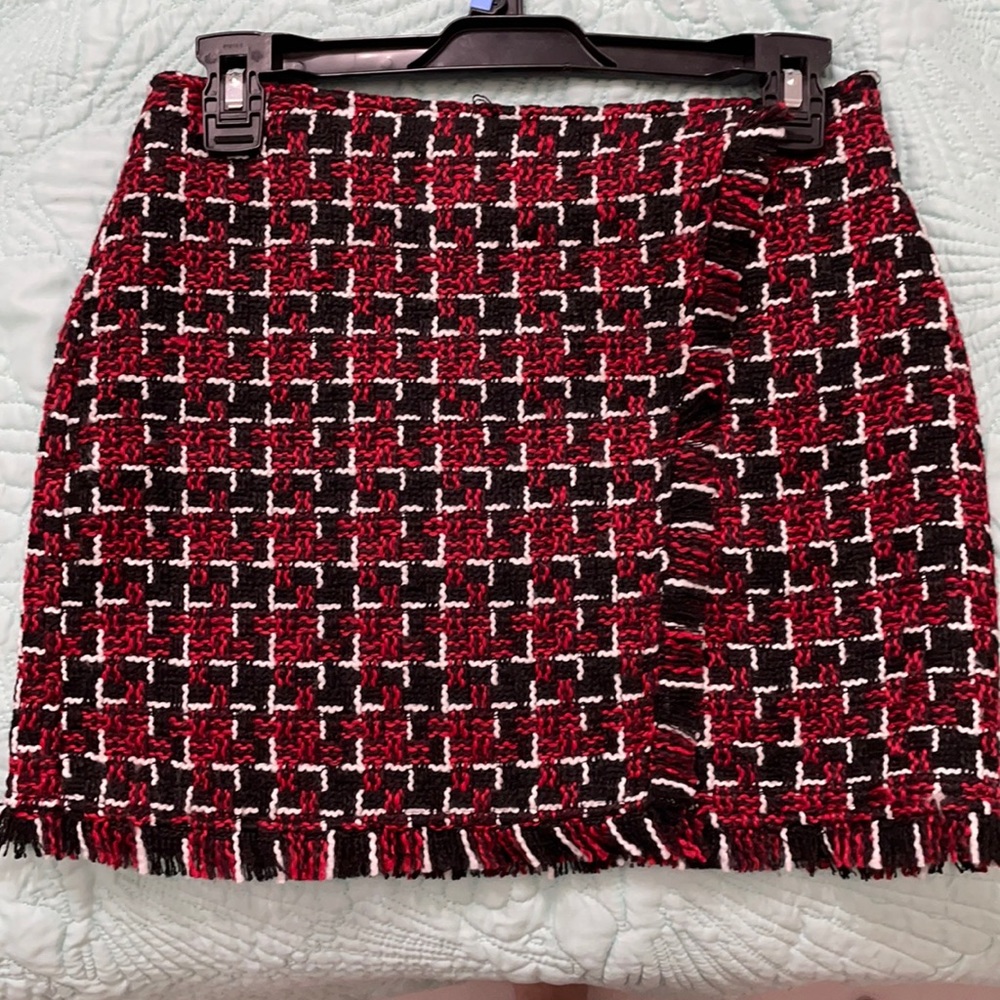 Black and Red Plaid mini Skirt